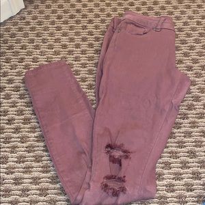 Blue Asphalt light purple ripped jeans